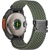 Laband QuickFit 22mm Stretchy Braided Compatible with Garmin Fenix 8 47mm Watch Band/6 Pro/6/7/7 Pro/5/5 Plus,Stretchy Nylon Elastic Fabric Strap for Instinct 3 45mm/Instinct 2/Forerunner 965/955/945