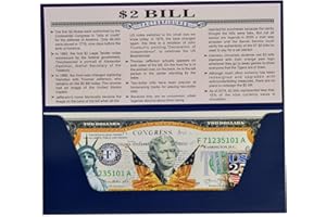 LEKA NEIL 1776-2026 Peace $2 Bill for 250th Anniversary | Independence Day 2 Dollar Bill Uncirculated Commemorative Coin | Display Envelope for Collections