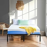 Olee Sleep Aquarius 10-Inch Memory Foam Mattress Blue Queen
