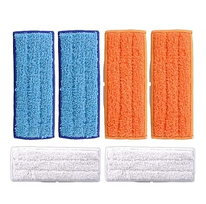 KEEPOW 6 Stück Waschbare&Wiederverwendbare Mopps Pads für iRobot Braava Jet 240 241 Enthält 2 Stück Nasswischtücher, 2 Stück 