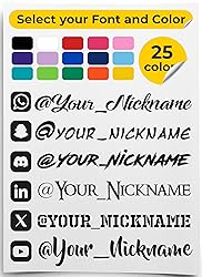 Personalized Custom Social Media Decal - Stickers