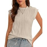 lazvmu Womens Short Sleeve Tee Crewneck Knit Solid Loose Casual Basic T Shirts Work Blouses Trendy Tops for Women 2024