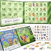 Magnetic Letters，Magnetic Numbers for Whiteboard &amp; Fridge with Mental Board | 78 Pcs Letters &amp; 37 Pcs Numbers | Full-Surface Magnetic Backing | Dry Eraser Board | Magnetic Storage Box | Portable