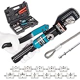 AMZCNC Wire Rope Crimping Tool Kit, Swaging Tool for Aluminum Ferrules and Oval Sleeves, 3/64''–3/16'', Stainless Steel, with Wire Cutter