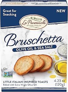 La Panzanella Olive Oil and Sea Salt Bruschetta Crackers - Italian-inspired Toasts, Made with Non-GMO Project Verified Ingred