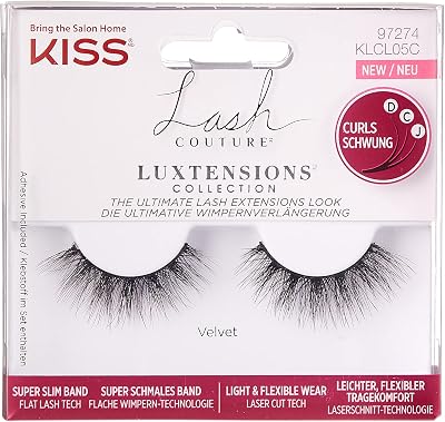 KISS Lash Couture LuXtensions Collection Faux-Mink Lashes Light Band Glue