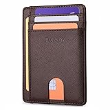 Buffway Slim Minimalist Front Pocket RFID Blocking