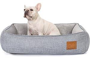 ATIFBOP Orthopedic Dog Bed, Memory Foam Dog Sofa with Removable Cover, Cooling Energy Gel. Couch, Pain Relief Pet Bed (33x23x9 inch, Grey)