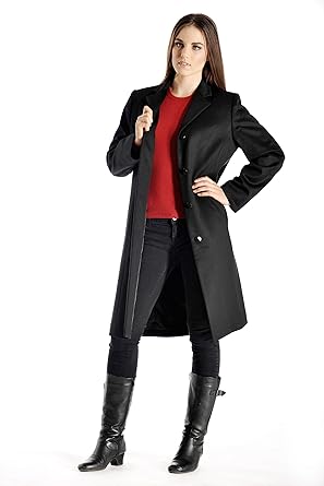 Ladies black knee length coat Clearance