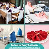 Trimming Shop 20 Inch White Polyester Napkins, 10pcs, Reusable, view 9