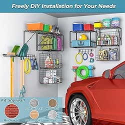 ThreeHio Garage Shelf Wall Mounted with Wire
