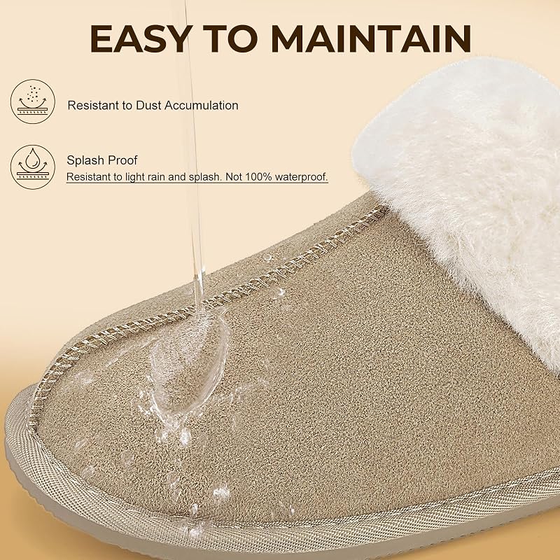 Hausschuhe Damen Pantoffeln Warm Gefüttert, Brandy 38