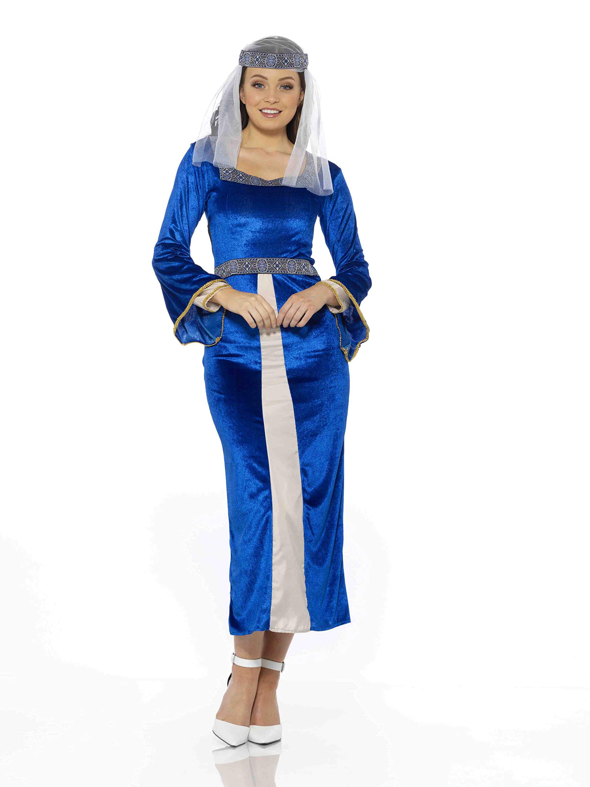 Karnival 81213 Maid Marion Costume, Women, Blue, Large