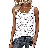 Zeagoo Tank Top for Women Summer Loose Fit Casual Flowy Sleeveless Tops Trendy Scoop Neck Basic Shirts Tee 2026