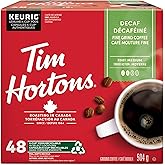 Tim Hortons Decaf Coffee, Single Serve Keurig K Cup Pods, Medium Roast, 48 Count