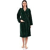 TowelSelections Womens Robe Soft Plush Bathrobe Fleece Hooded Spa Bath Robe for Women
