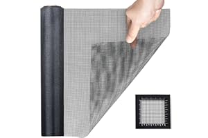 Thinkahead Window Screen Replacement, Fiberglass Screen Material Mesh Roll 36 inch X 100 feet, Durable Easy to Install for Porch, Door, Patio, House Windows, Pools, DIY Projects, Charcoal