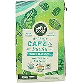 Whole Foods Market, Organic Caf&eacute; la Duena Whole Bean Coffee, Medium Roast, Rich &amp; Balanced, Sweet &amp; Chocolatey, 12 Ounce