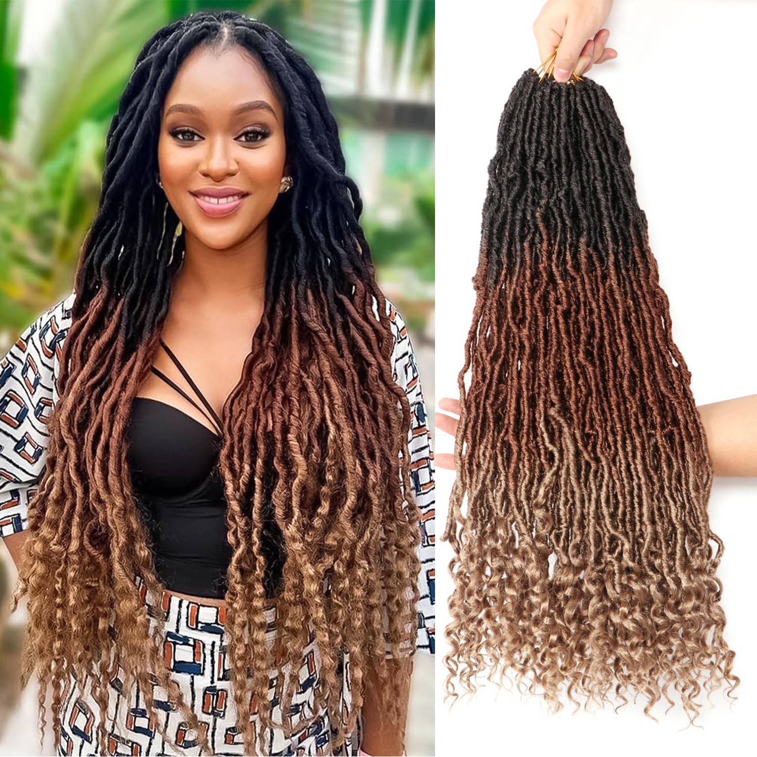 Long Purple Braid Cosplay Hair Extensions Synthetic Fiber Box Braiding Hair 26 INCH Easy Clip in Ponytail for Cosplay Halloween Costume (#1B/30/27, 24 Inch (Pack of 8))