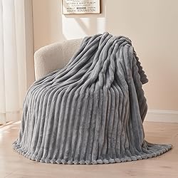 NEWCOSPLAY Super Soft Throw Blanket Light Grey