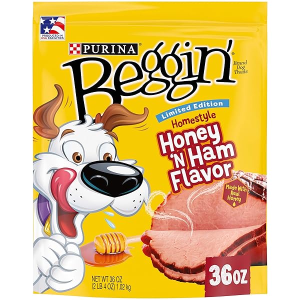 PURINA BEGGIN’ LIMITED EDITION ADULT DOG TREATS, HOMESTYLE! HONEY N’ HAM FLAVOR – 36 OZ. POUCH