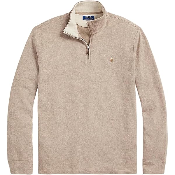 POLO RALPH LAUREN Big & Tall Long Sleeve Lux Jersey Half Zip