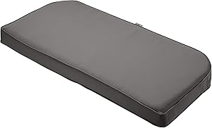 Classic Accessories Montlake Bench Cont. Cushion Foam & Slip Cover, Light Charcoal, 41x18x3" Thick