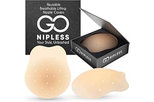 Go Nipless Breathable Lift Nipple Covers – Reusable Silicone Nipple Covers with Micro-Perforated Cooling Holes – Invisible Li