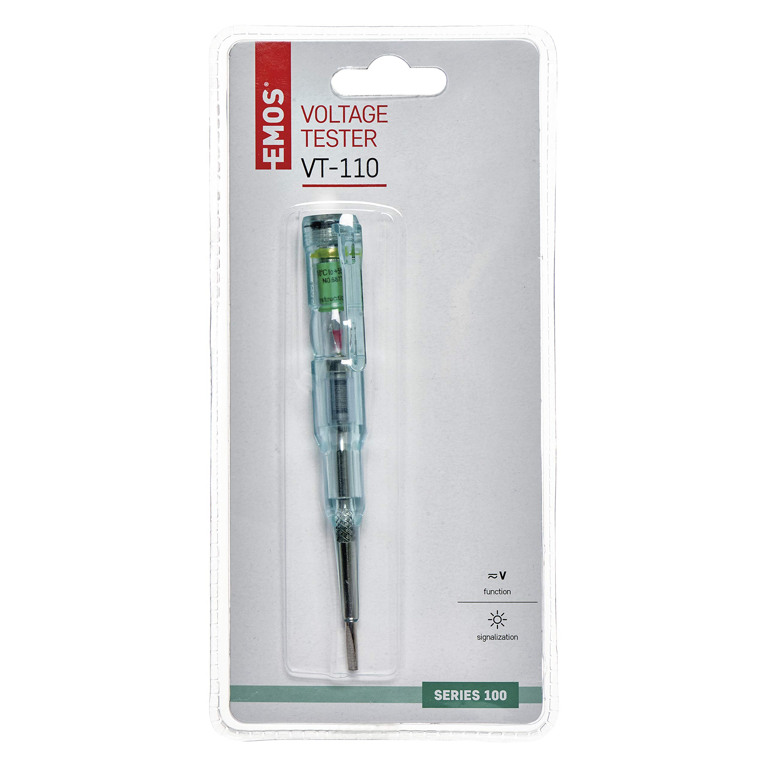 EMOS MS - 18 MS-18 M0018 Voltage Tester/Voltage Tester/Voltmeter AC/DC 0-250V Polarity Indicator Contactless/Non-Contact Clear