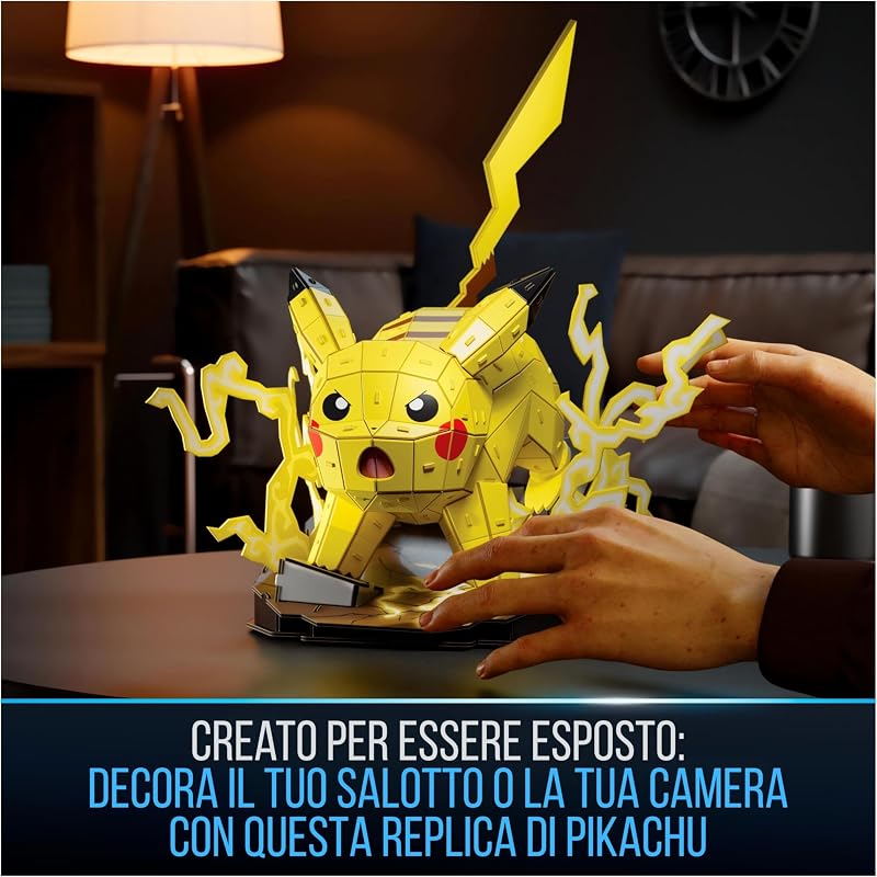 , Pokémon Pikachu, Kit di Modellismo 3D, Puzzle per Adulti, 12+