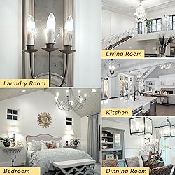 TJOY LED Candelabra Bulbs Dimmable, 60W Equivalent