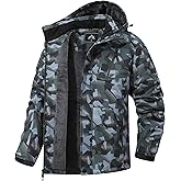 MAOYSSEN Men's Mountain Winter Coat Warm Fleece Ski Snow Jacket Waterproof Raincoat with Hood