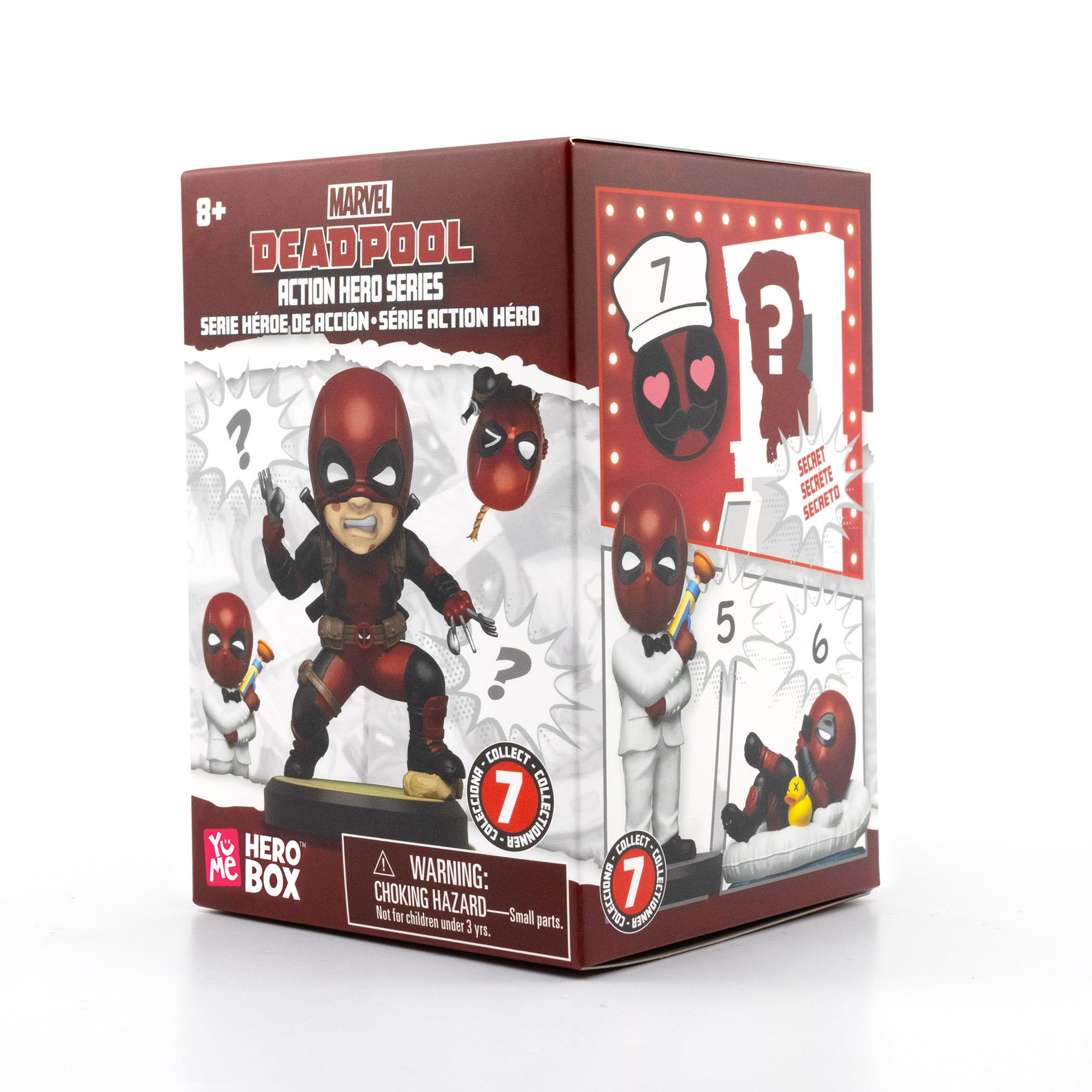 YuMe Deadpool Hero Box Action Series - Featuring Several Figure Collectables in Fun Action Poses for Children and Adults Ages 8 and up, Action Figures from the Marvel Deadpool