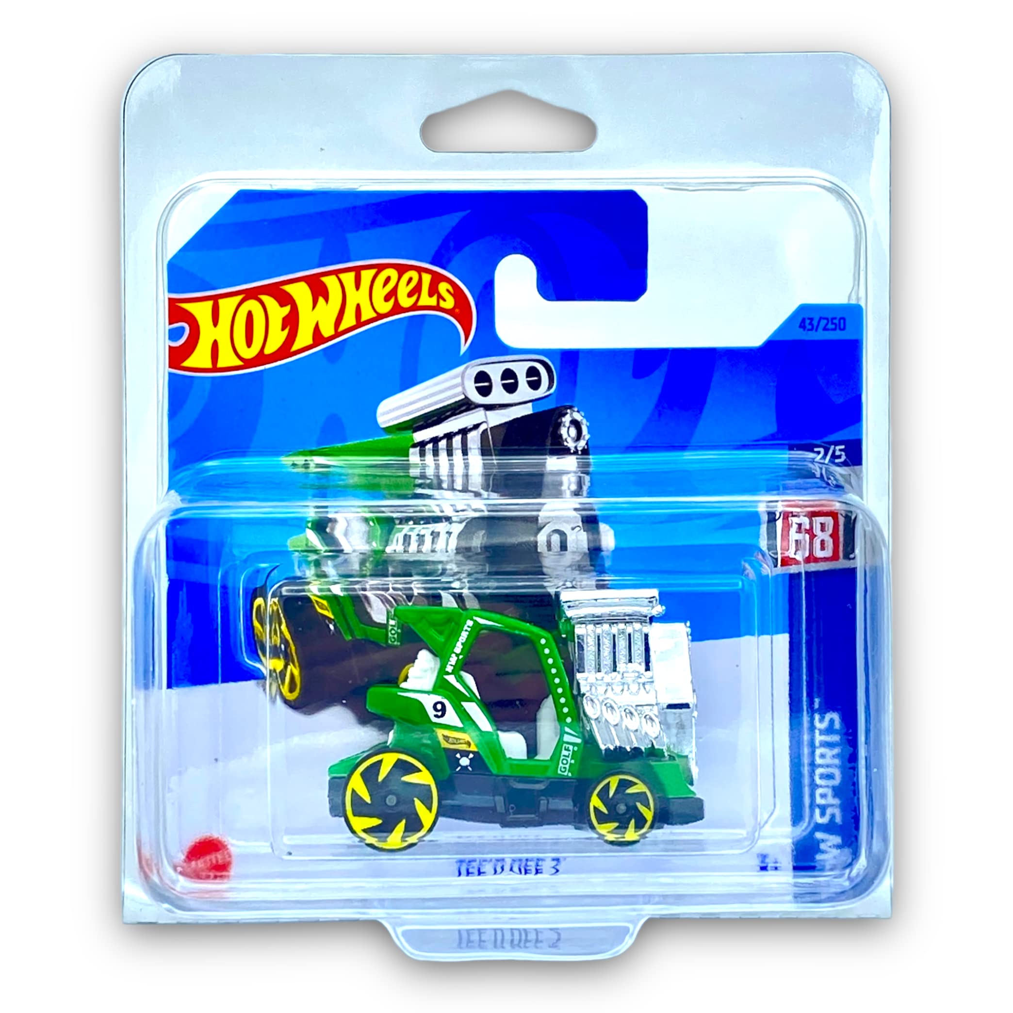 Hot Wheels Tee'd Off 2 (Green) 2/5 HW Sports 2023-43/250 (Short Card) - COMES IN A KLAS CAR KEEPER PROTECTIVE COLLECTORS CASE - HKH80