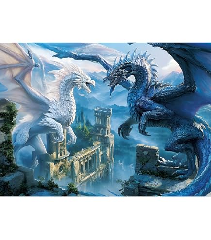 ドラゴン ジグソーパズル 銀色フレーム Amazon.com: Ravensburger Star Dragon 300 XXL Piece Jigsaw Puzzle