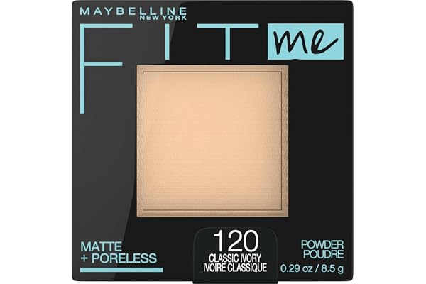 Maybelline Fit Me Matte + Poreless Pressed Face Powder Makeup & Setting Powder, Classic Ivory, 1 Count