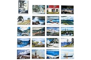 REMIFA Nature Scenery Post Card Set for Mailing- Set of 30 Postcards Featuring Winslow Homer’s Famous Paintings, Assorted Postcards Bulk for Student&girls
