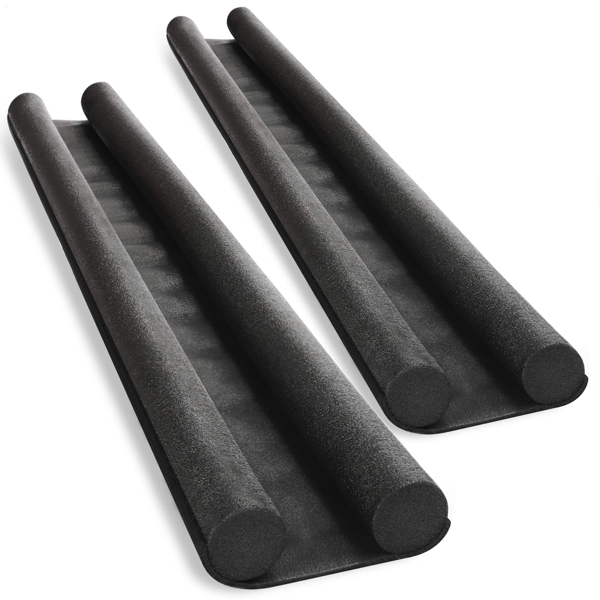 COM-FOUR® 2x draft stopper for the door - door bottom seal - draft stopper with double seal - protection against drafts and noise - 86 cm