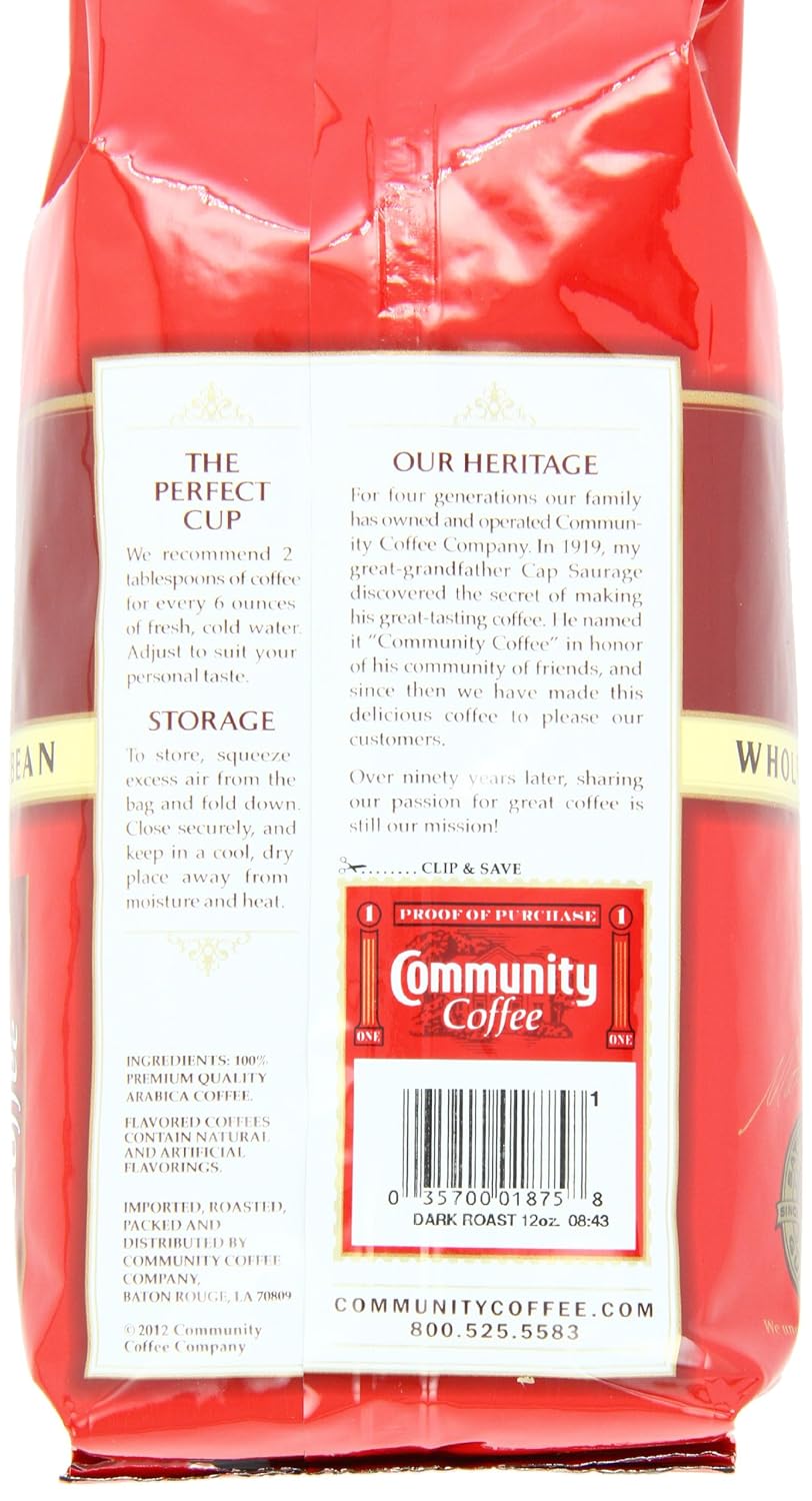 Amazon Com Community Coffee Whole Bean Coffee Signature Dark