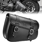 KEMIMOTO Motorcycle Swingarm Bag 10L Left Side Bags Swing Arm Bags with Synthetic Leather Compatible with Softail Sportster S Models Dyna Low Rider Fat Bob