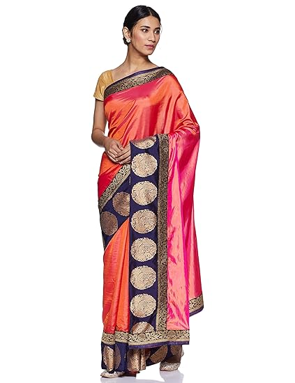 Womanista Synthetic Saree with Blouse Piece