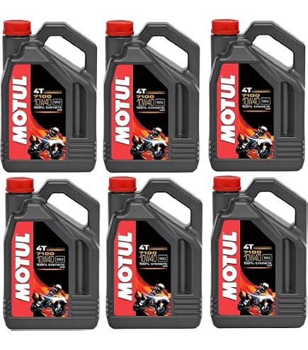 Amazon.com: Motul 104092 Set of 4 7100 4T 10W-40 Motor Oil 1