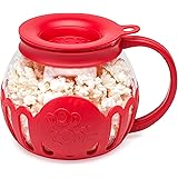 Ecolution Original Microwave Micro-Pop Popcorn Popper, Borosilicate Glass, 3-in-1 Silicone Lid, Dishwasher Safe, BPA Free, 1.