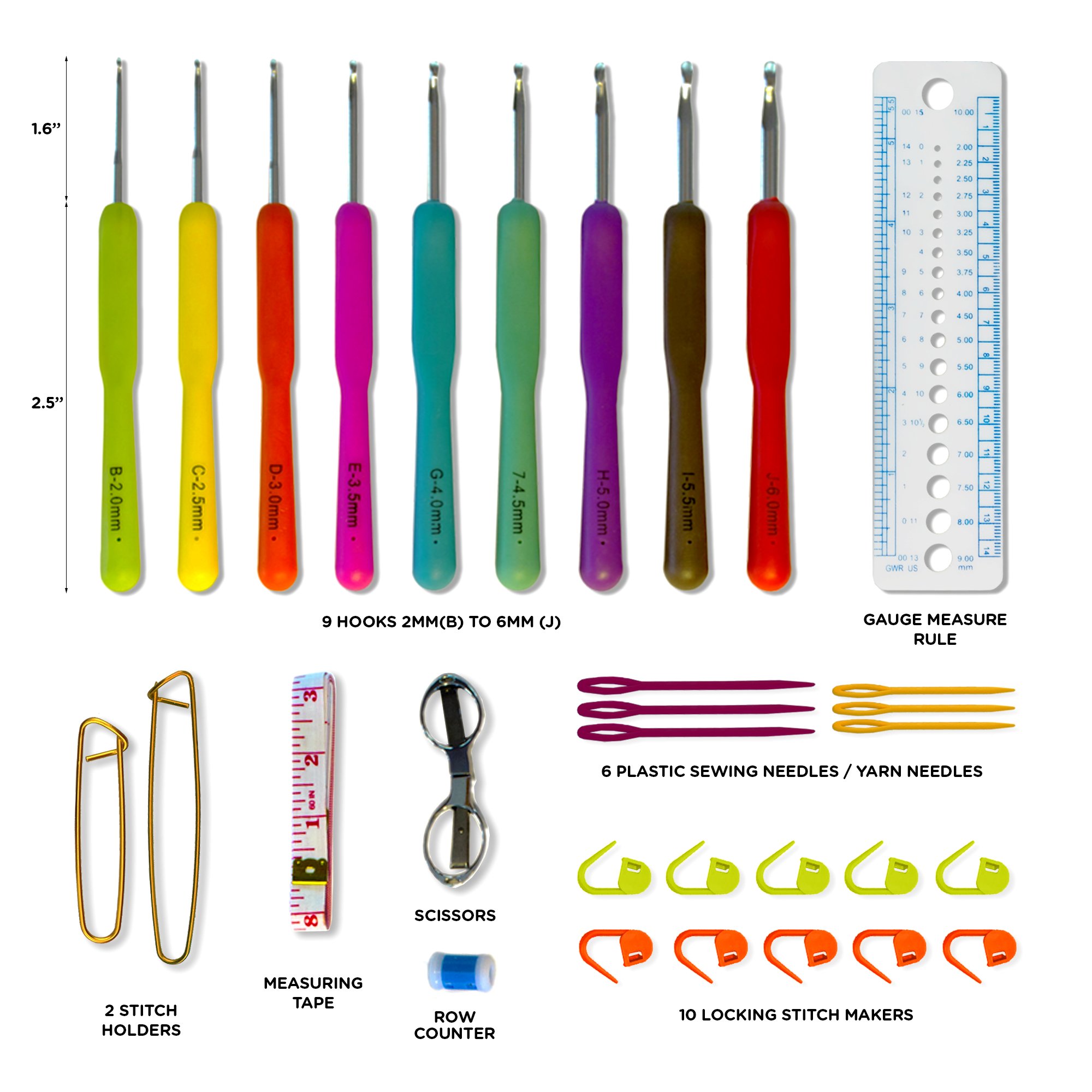 BEST CROCHET HOOK SET WITH ERGONOMIC HANDLES FOR EXTREME COMFORT