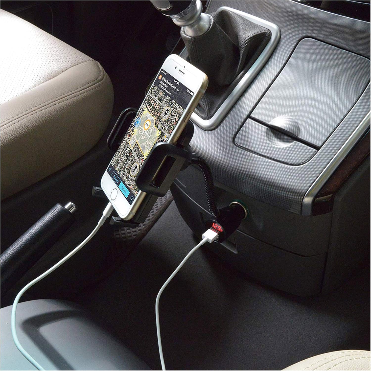 SOAIY 3-in-1 Car Charger Air Vent Mount Holder with Charger - Image 3