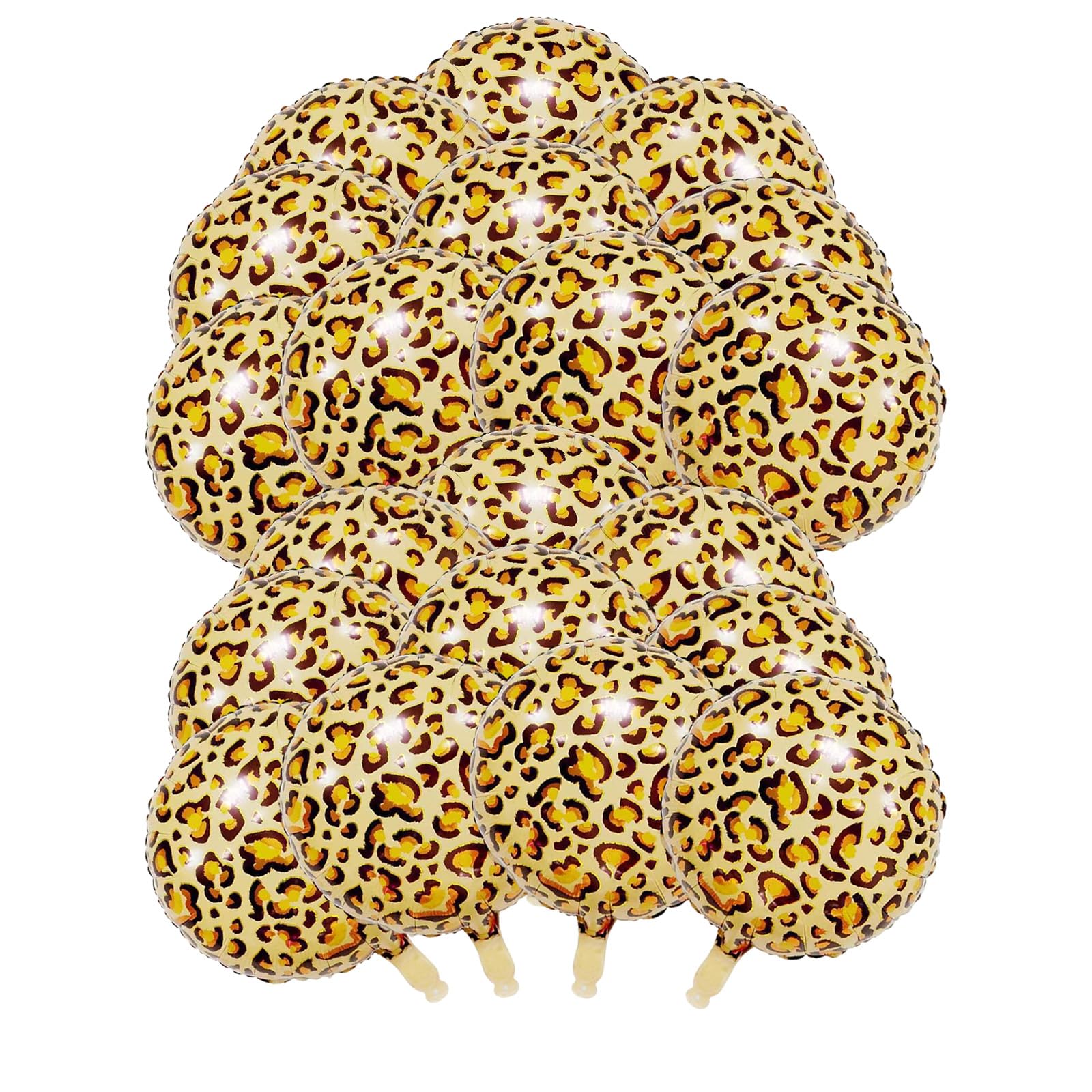 20 PCS Leopard Print Balloons, 18 Inch Animal Print Birthday Decorations, Balloon Animal Making Kit for Party Decorations and Celebrations