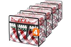 SpaceTrove Storage Bags, 4 Pack Under Bed Storage and Closet Organizers Containers, Heavy-Duty Foldable Moving & Packing Bags with Zippers for Comforter, Bedding, Duvet, Blanket & Toy Storage, 40L