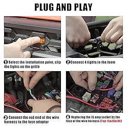 Seven Sparta 4 PCS Grill Led Lights with Fuse