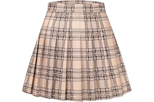 Shestellar Womens Stretchy Pleated Skirts