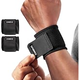 CAMBIVO 2 Pack Wrist Brace for Carpal Tunnel with wraps, Black | Wrist Support, Adjustable Wrist Wraps for Weightlifting, Tendonitis, Pain Relief, Sleeping, Night, Gym, Neoprene, Both Hands